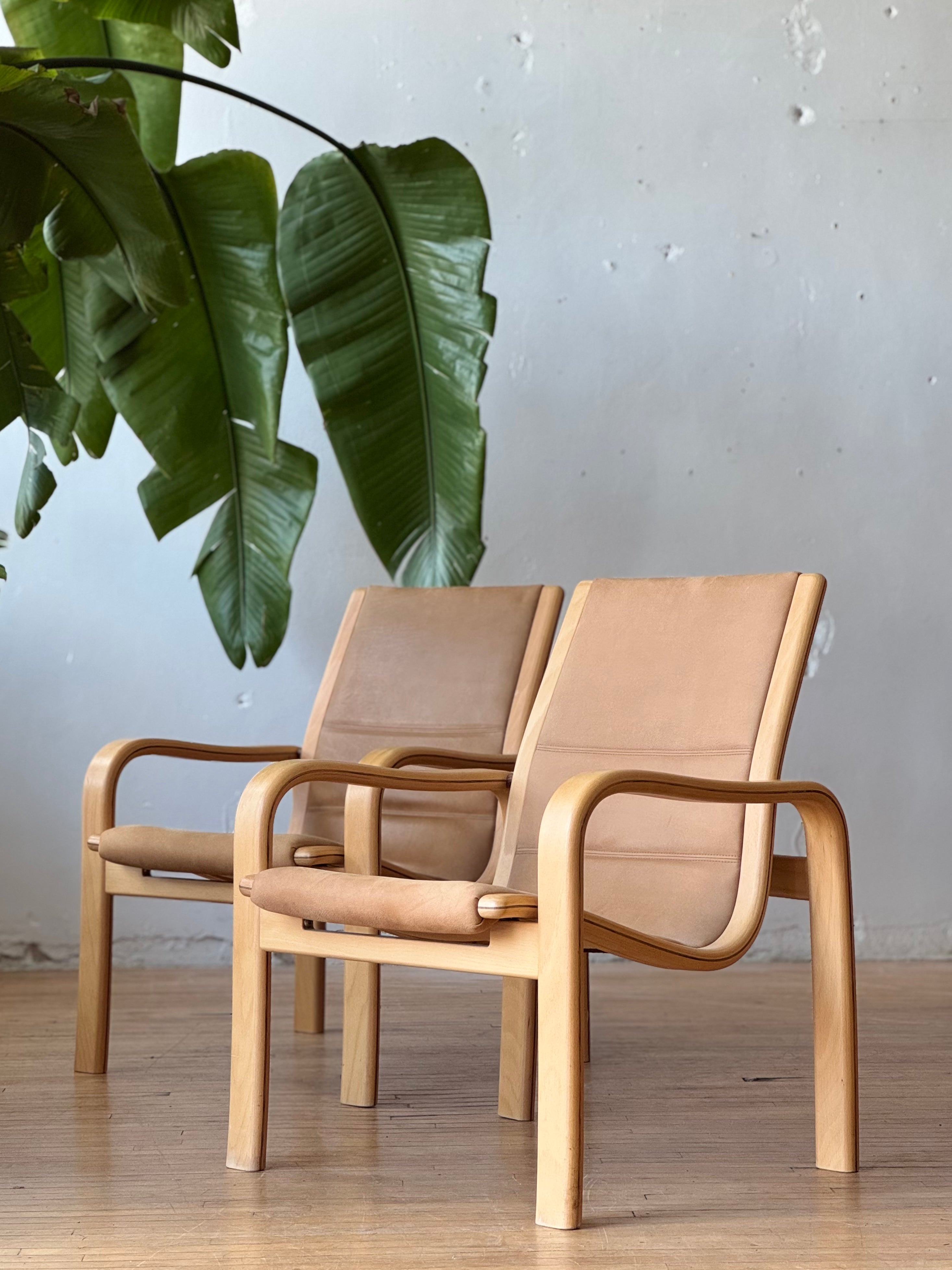 Pair Of “Melano” Lounge Chairs By Yngve Ekström for Swedese