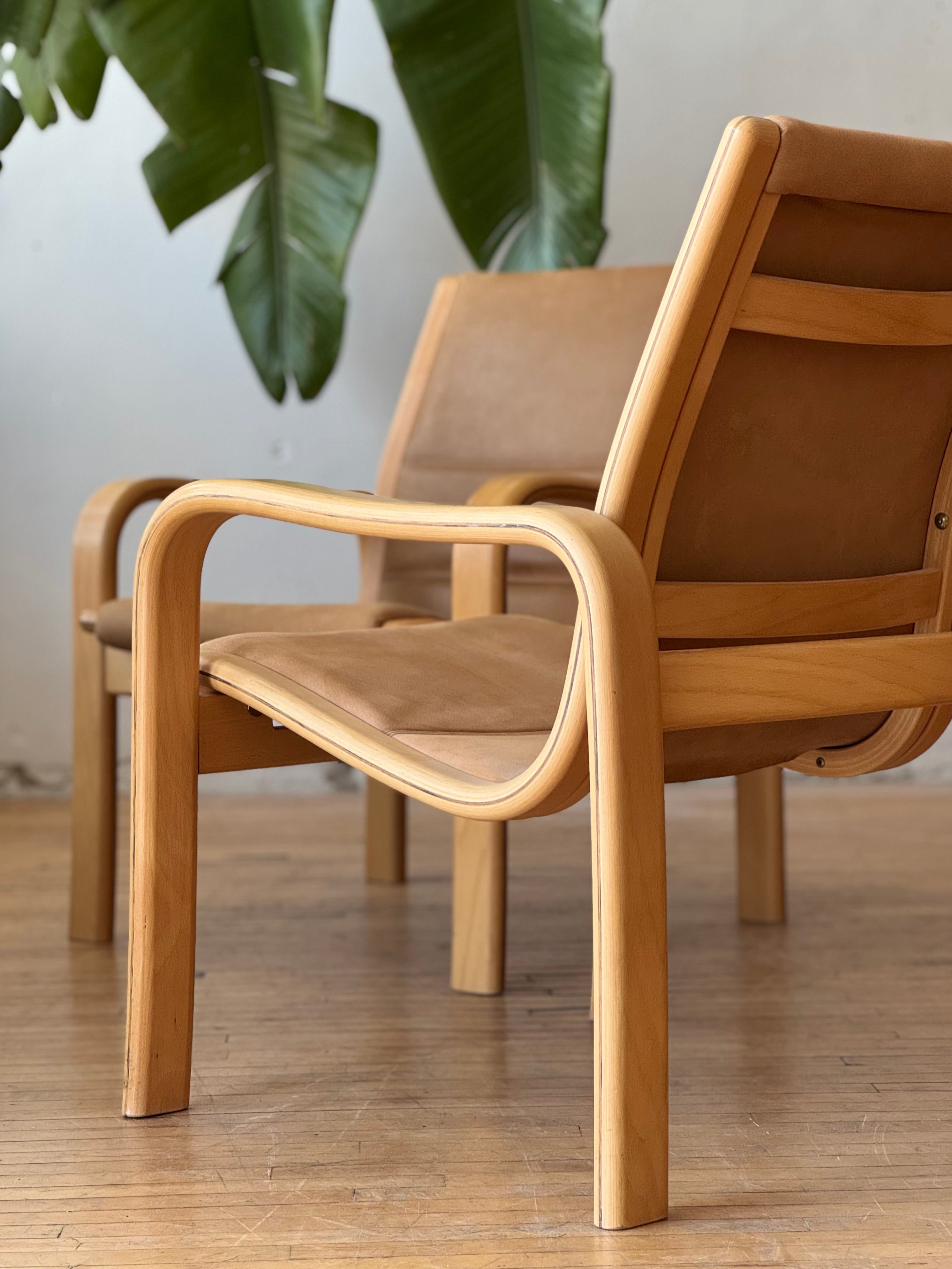 Pair Of “Melano” Lounge Chairs By Yngve Ekström for Swedese