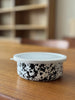 Black Splatter Enamelware Storage Bowl with Lid