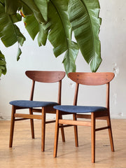 Pair of Danish Teak Dining Chairs #2640
