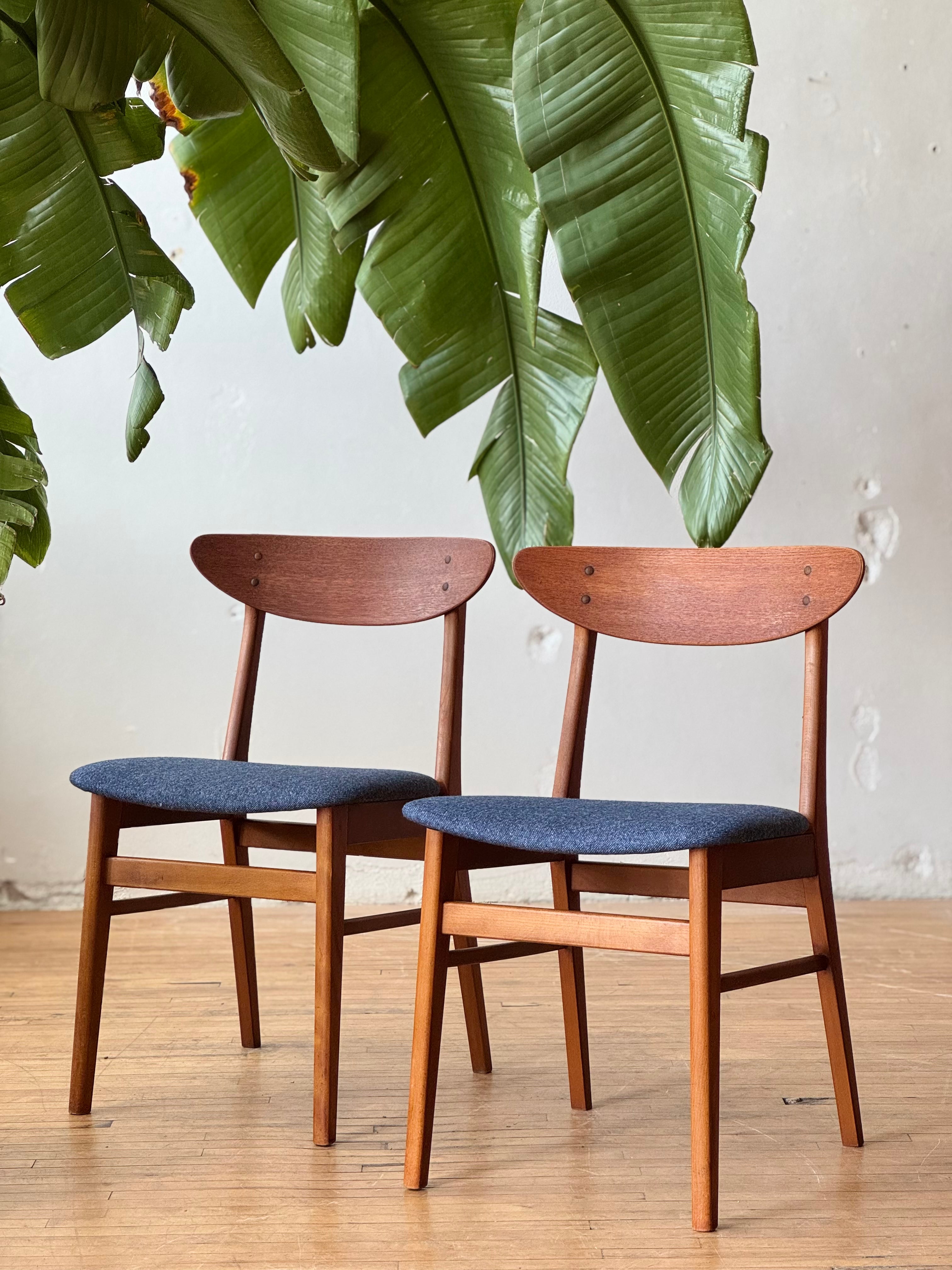 Pair of Danish Teak Dining Chairs #2640