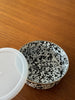 Black Splatter Enamelware Storage Bowl with Lid