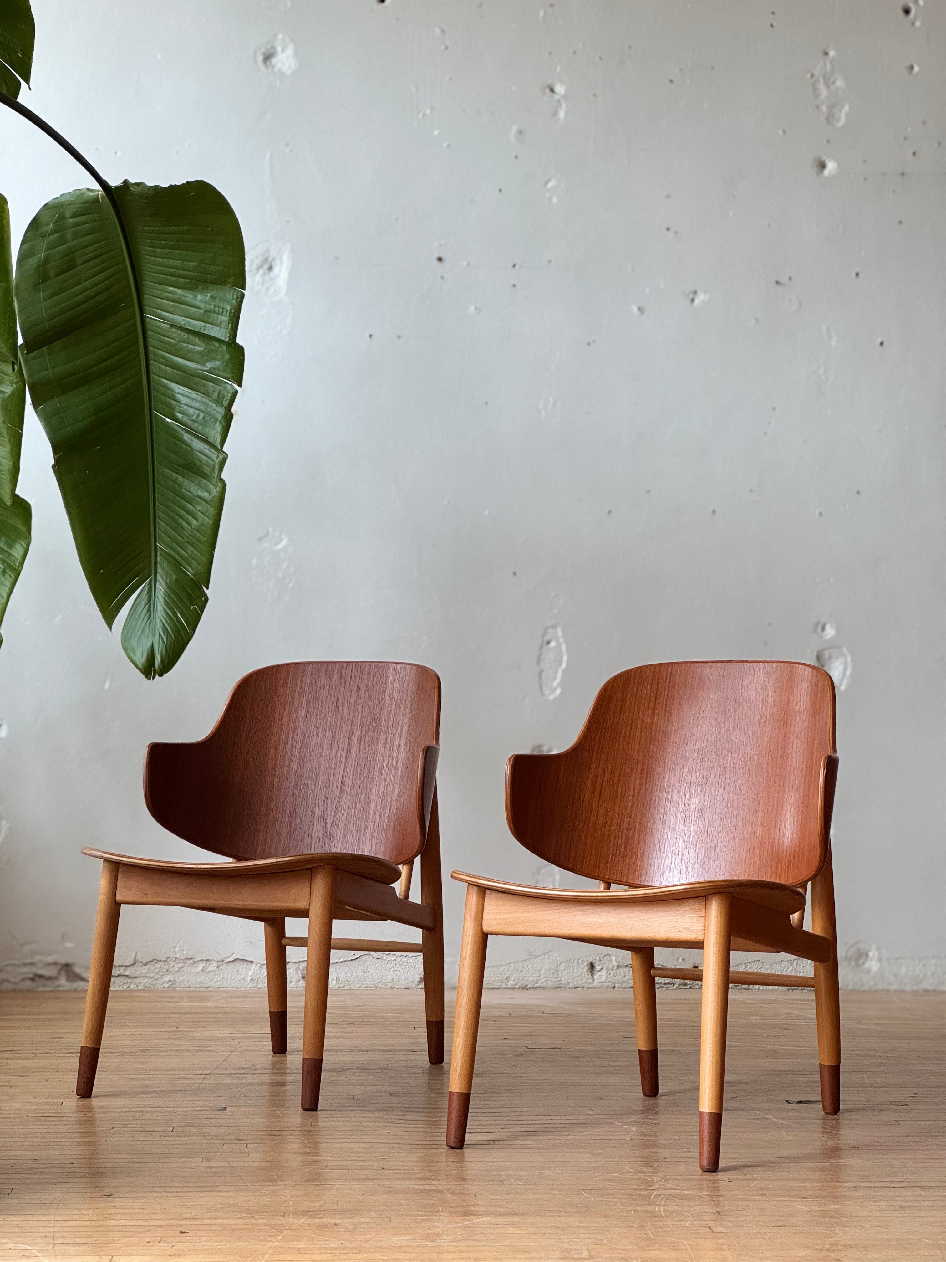 Teak & Beech "Penguin" Chair by Kofod Larsen