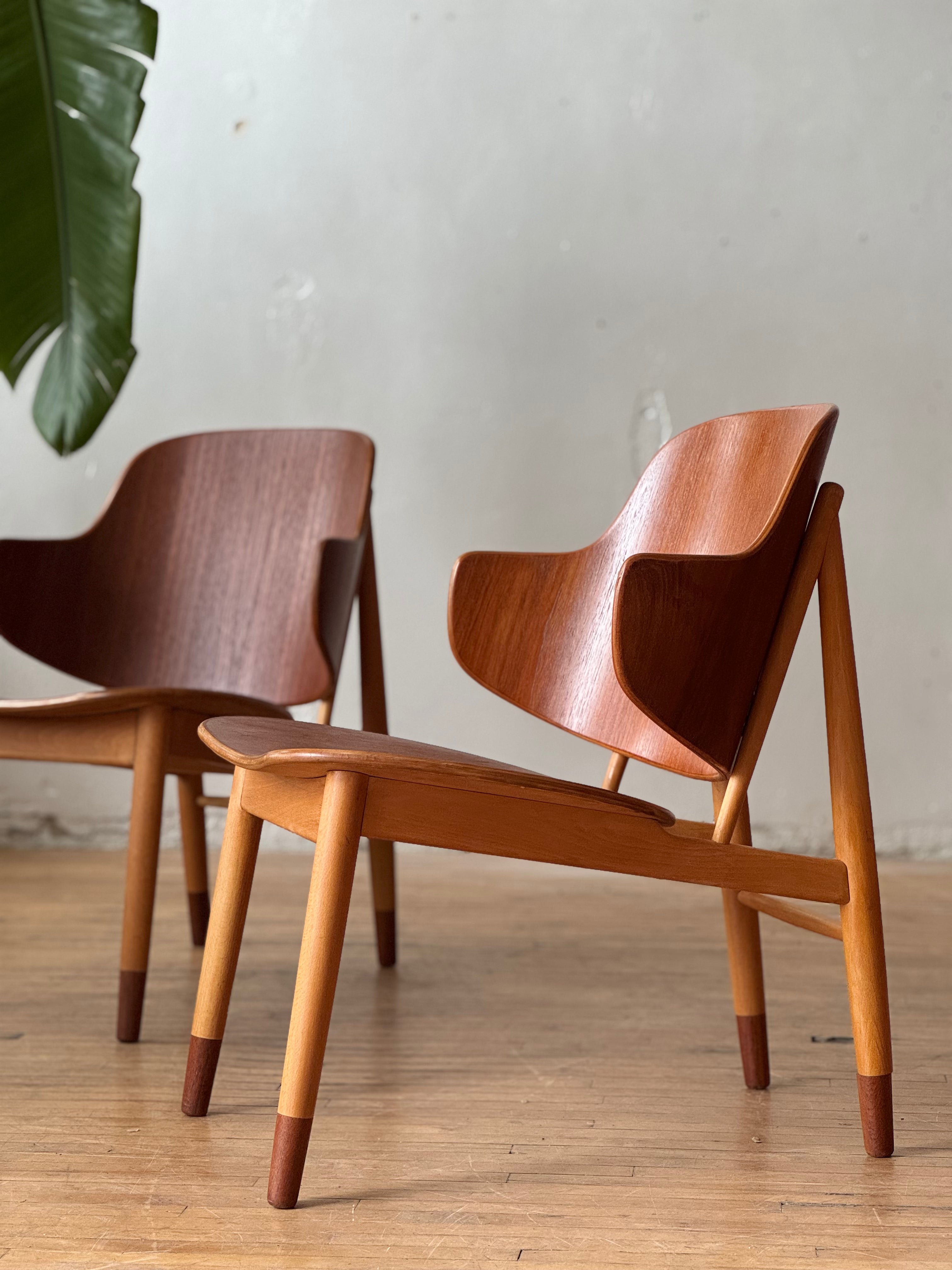 Teak & Beech "Penguin" Chair by Kofod Larsen