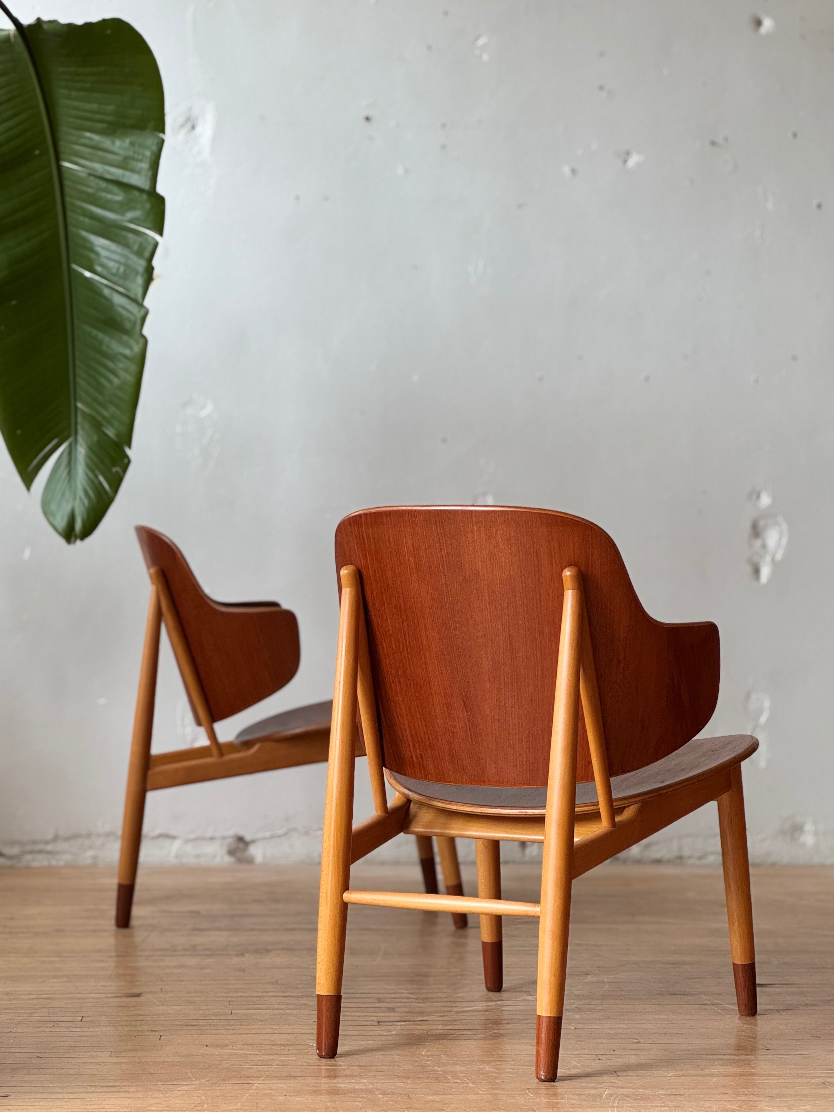 Teak & Beech "Penguin" Chair by Kofod Larsen