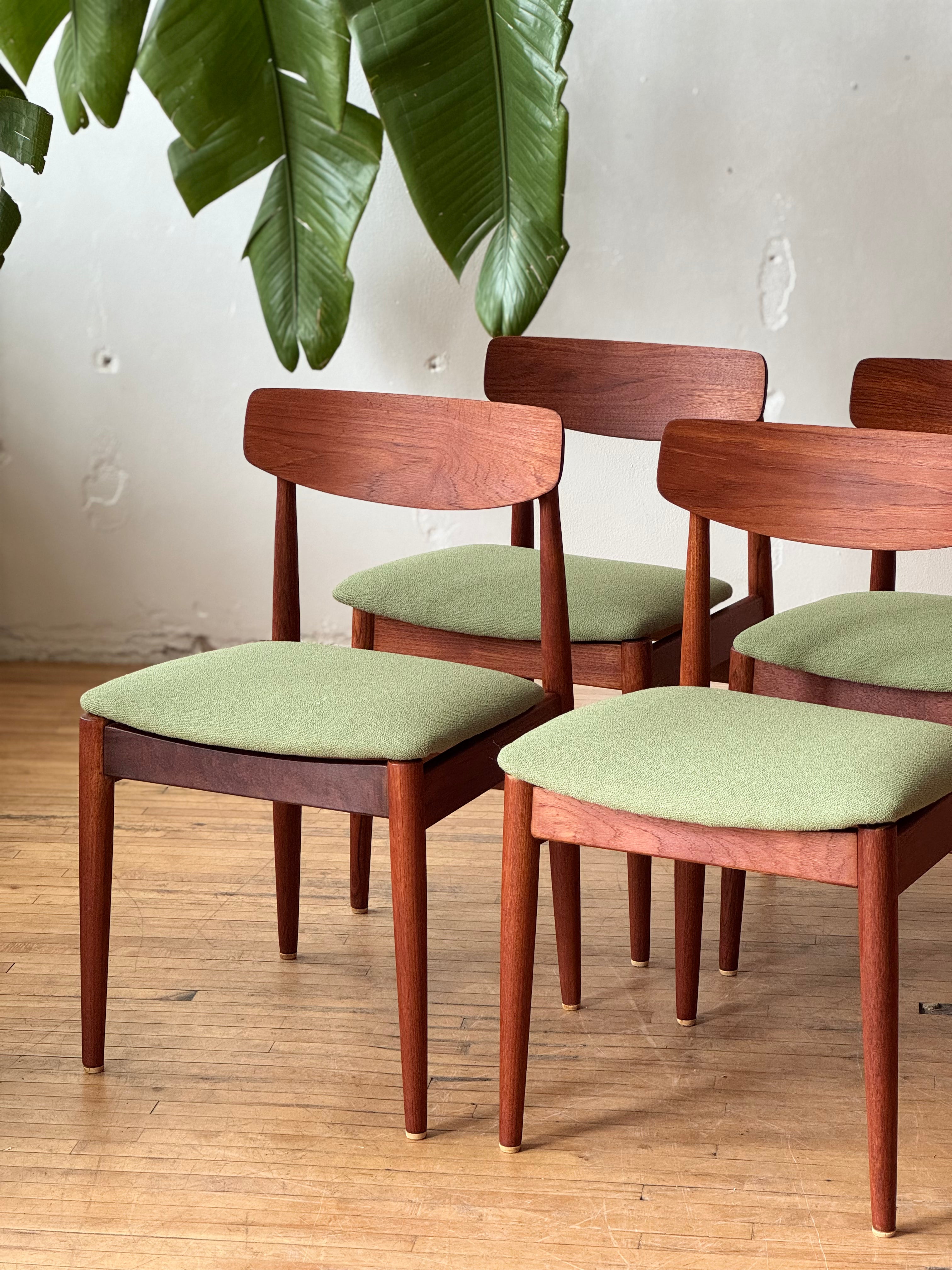 Set of 4 Danish Dining Chairs in Teak