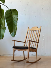 Danish Oak Rocking Chair by Henning Kjaernulf #2479