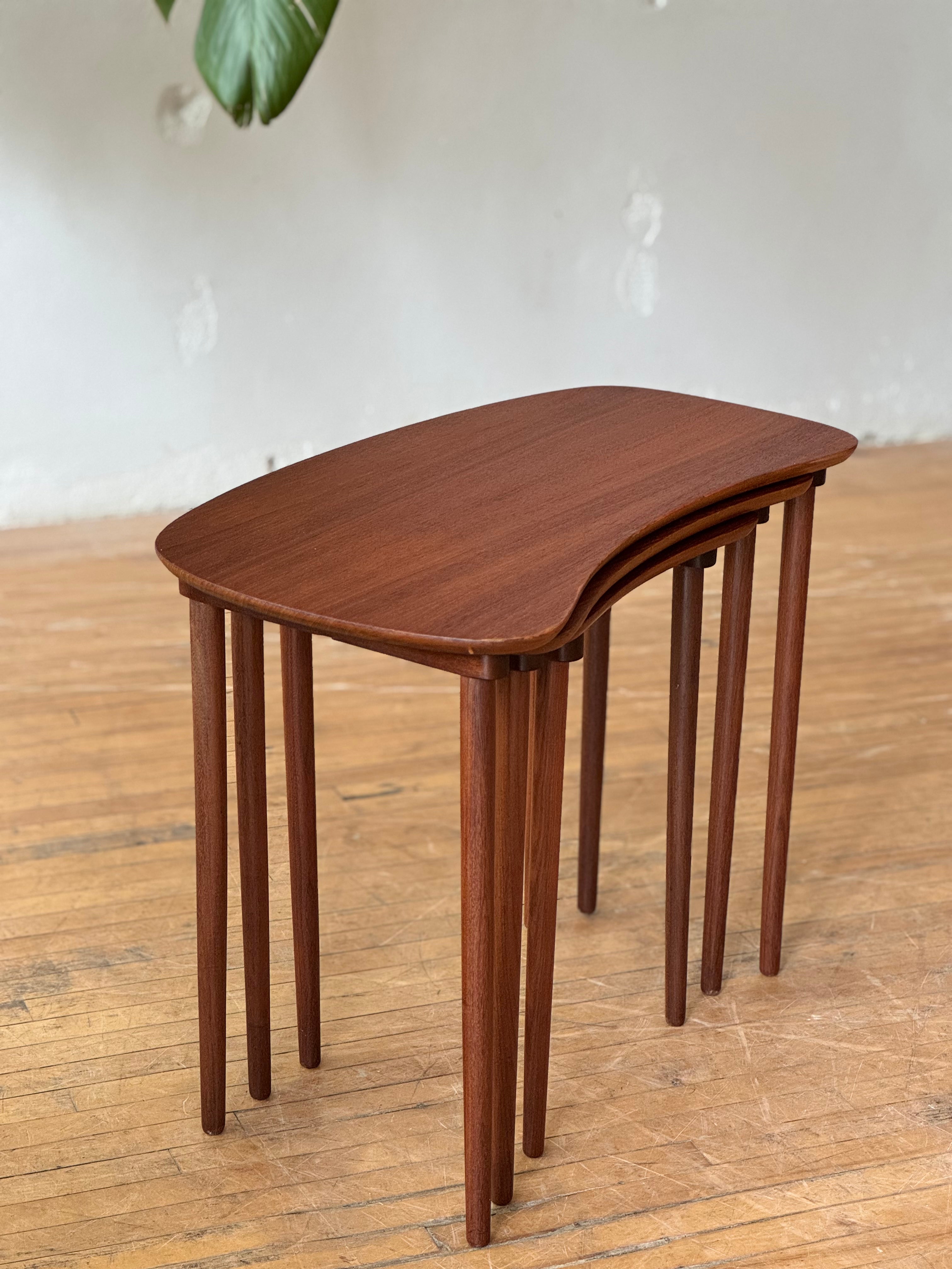 Danish Modern Set of Teak Nesting Tables #3746