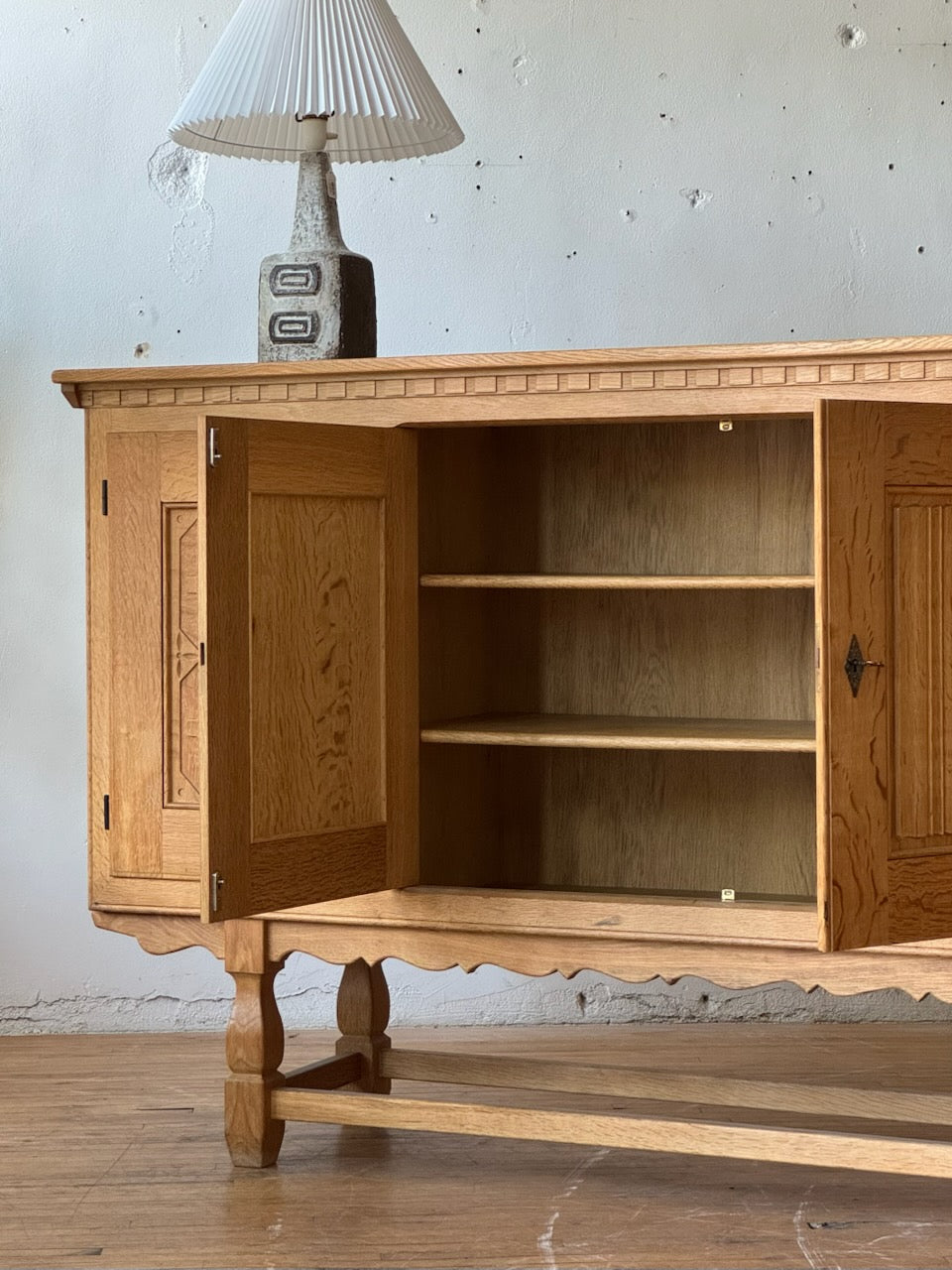 Danish Oak Highboard by Henning Kjaernulf #2522