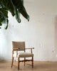 Oak Side Chair in Boucle by Henning Kjaernulf