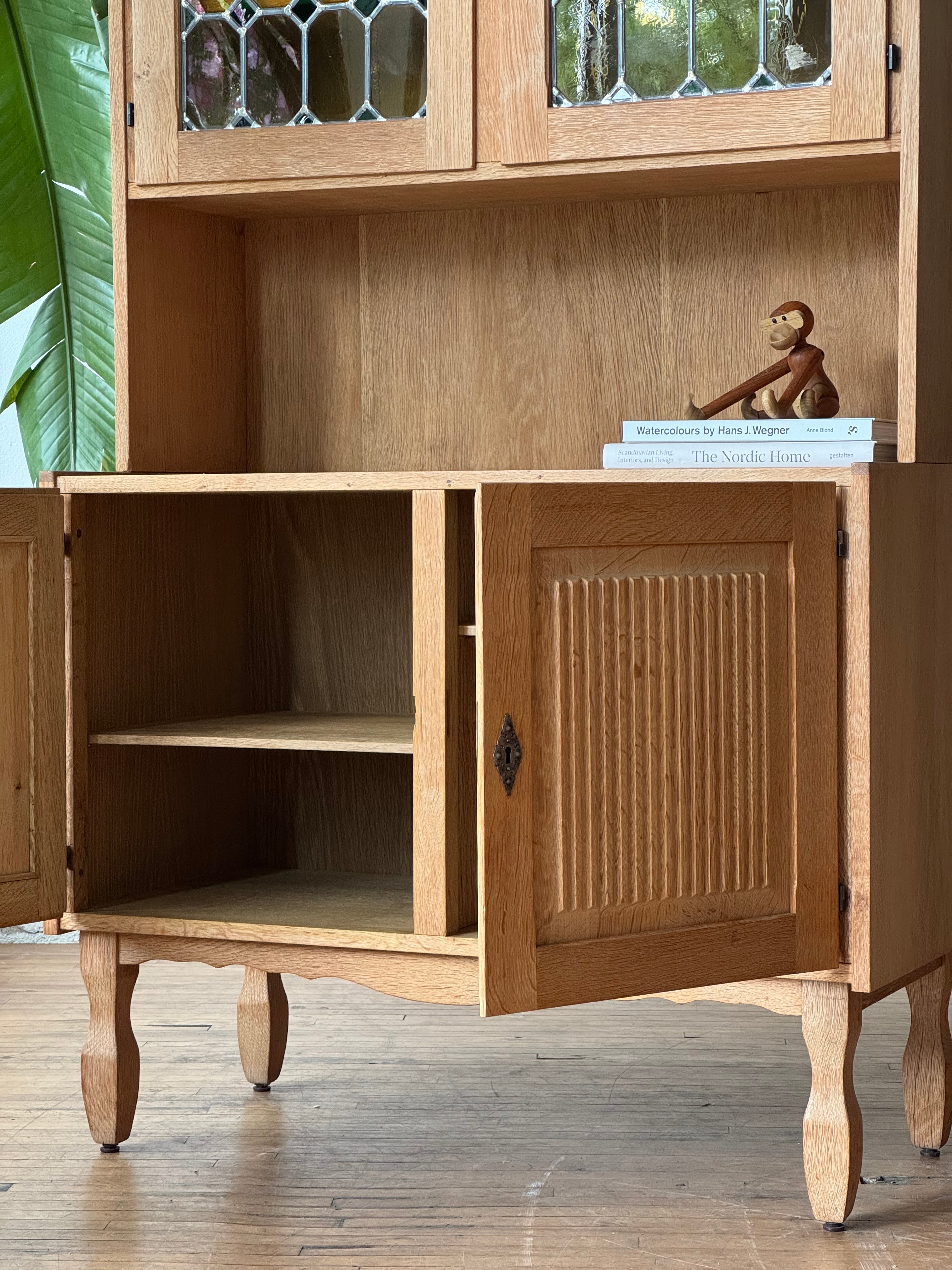 Danish Oak & Glass Cabinet by Henning Kjaernulf #3744