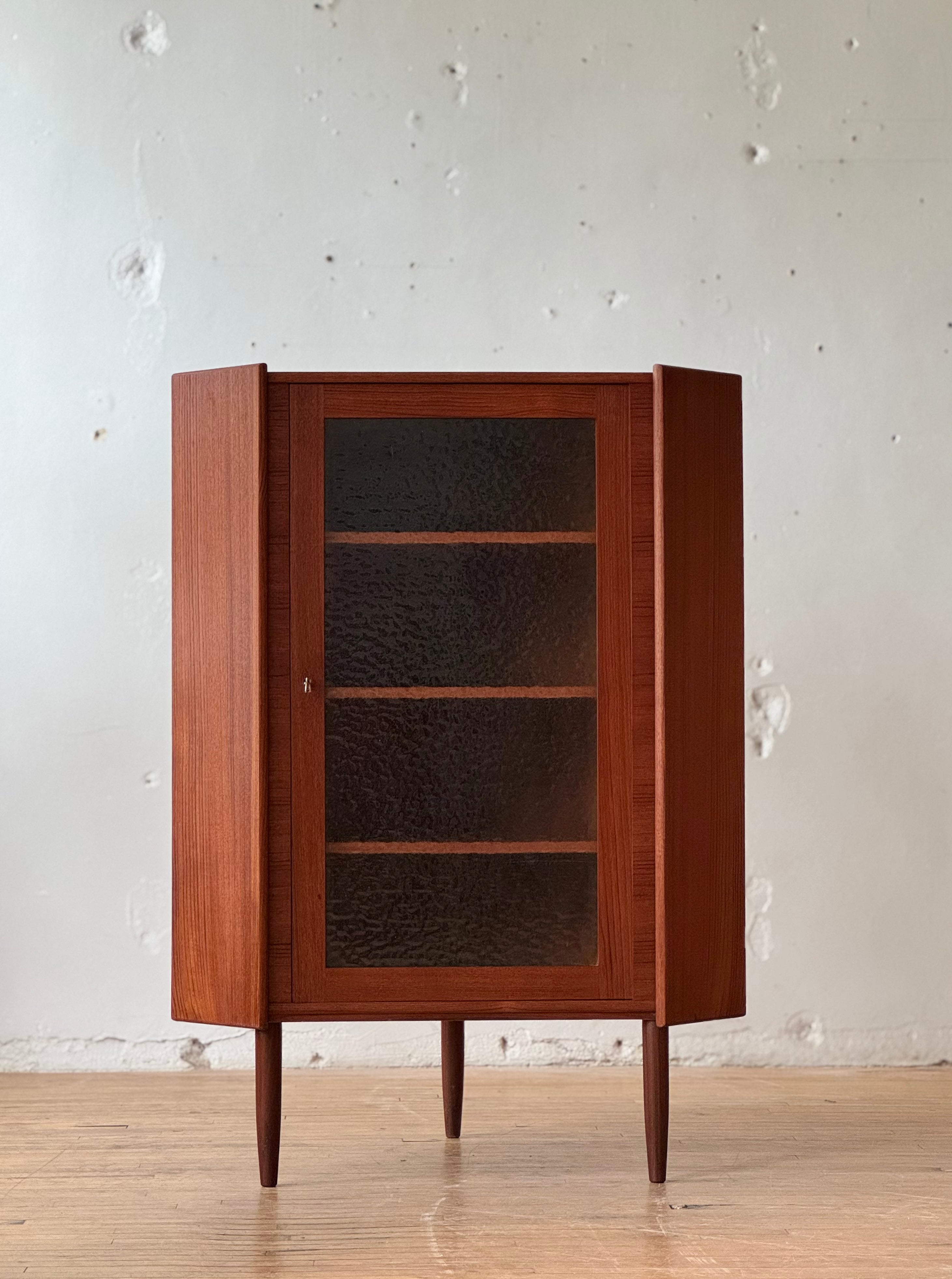 Danish Modern Teak Corner Cabinet #3225