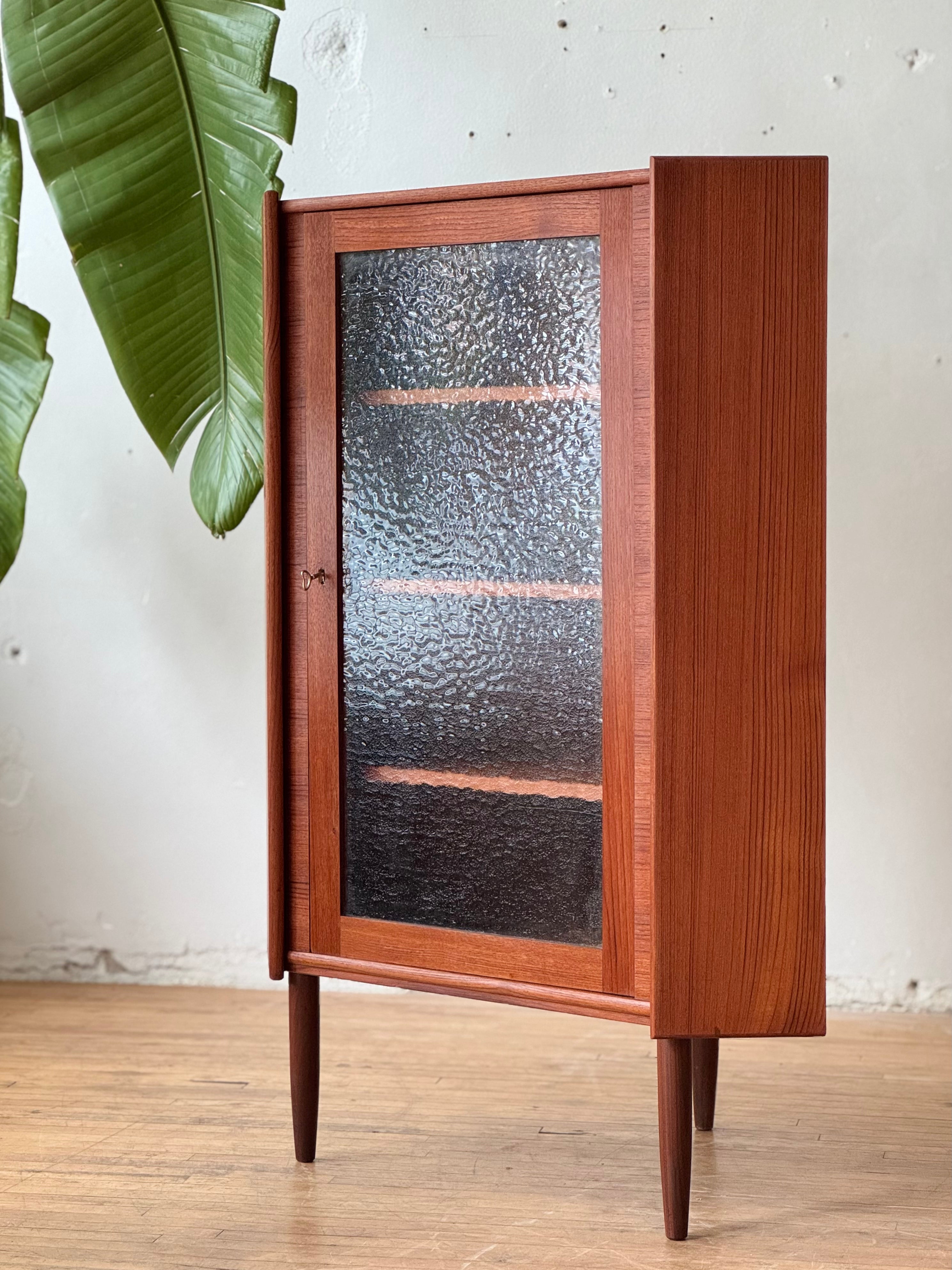 Danish Modern Teak Corner Cabinet #3225