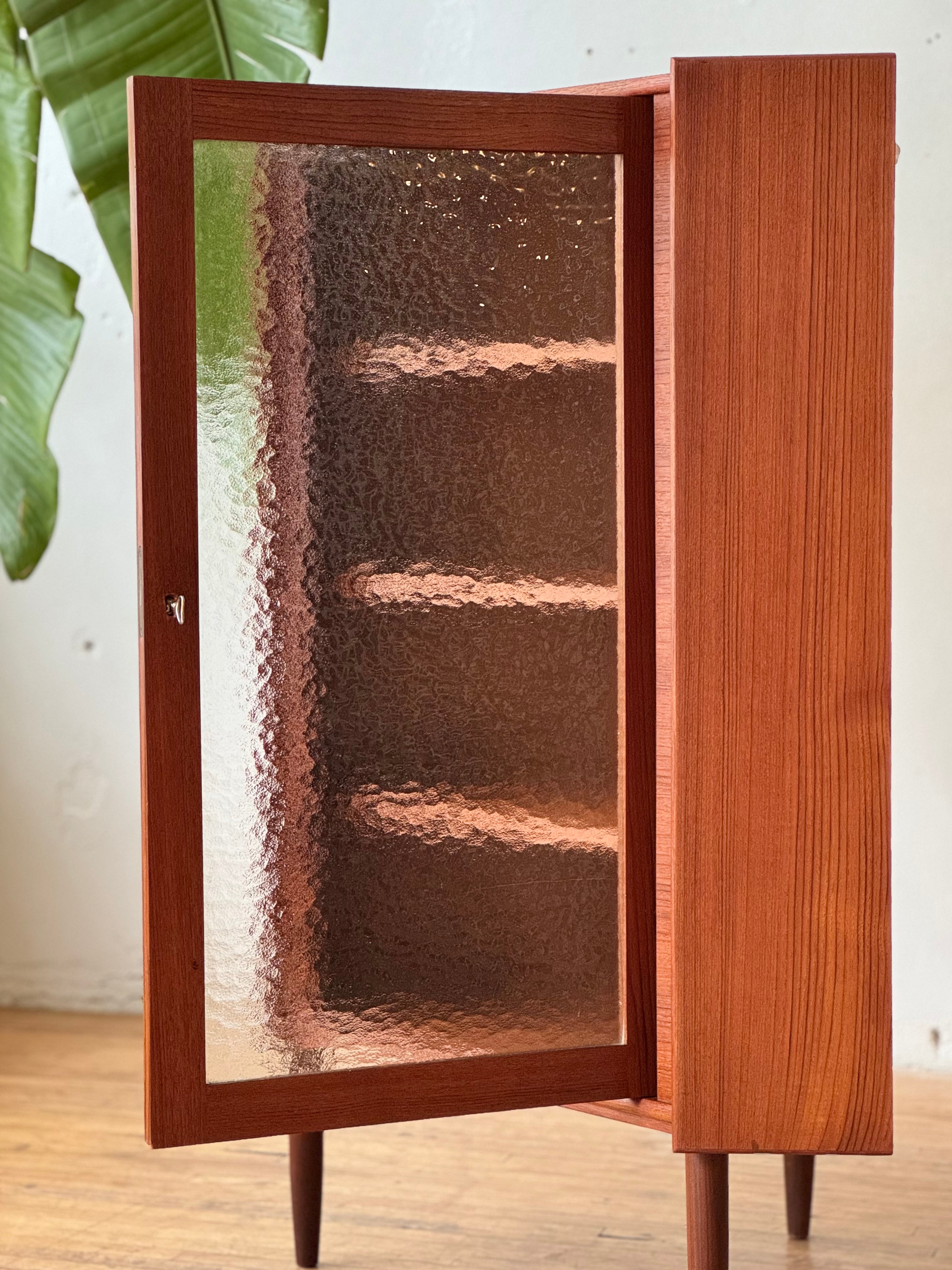 Danish Modern Teak Corner Cabinet #3225