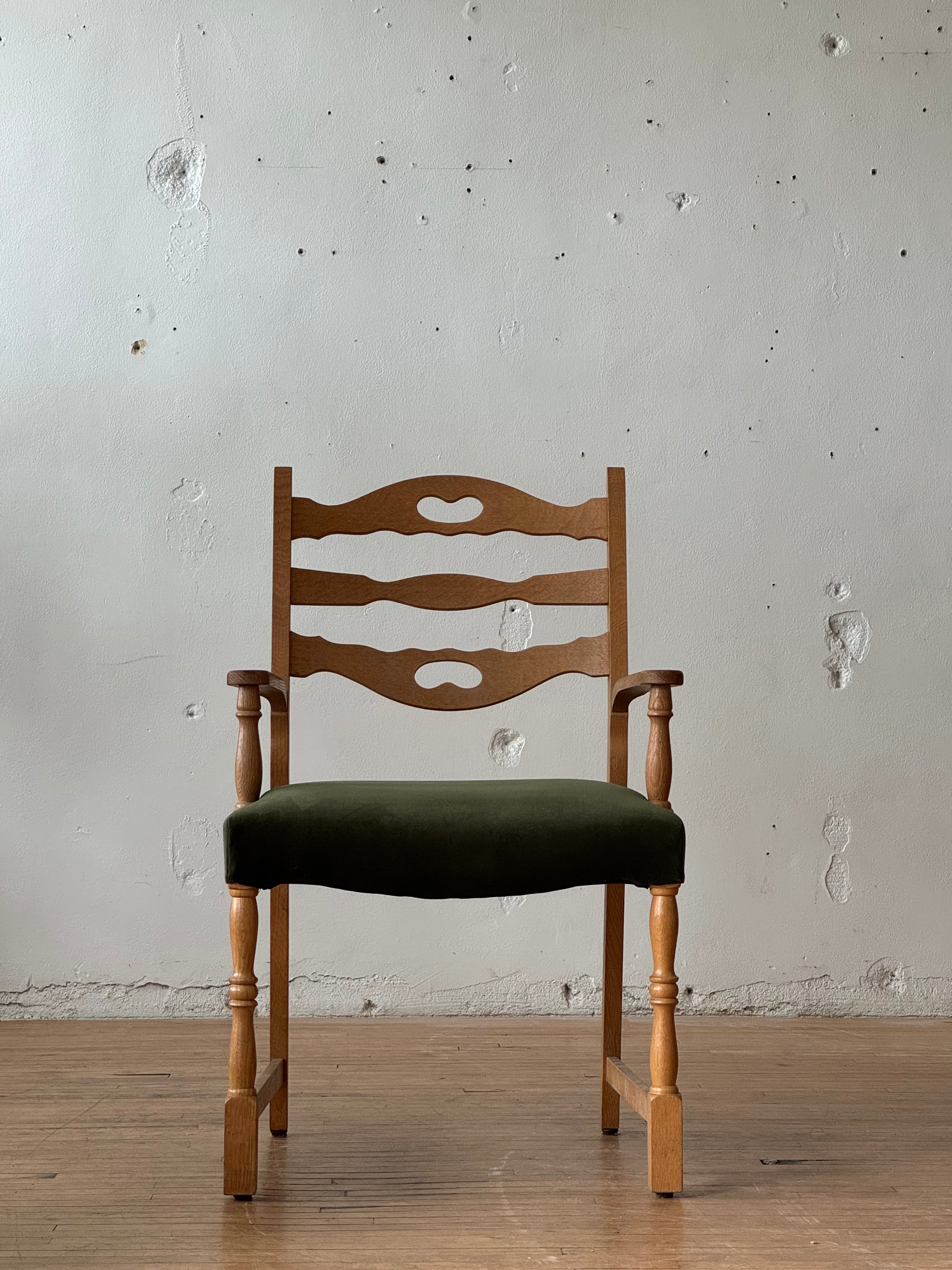 Danish Oak Side Chair by Henning Kjaernulf