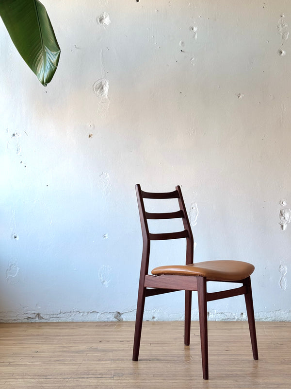 Teak & Leather Side Chair