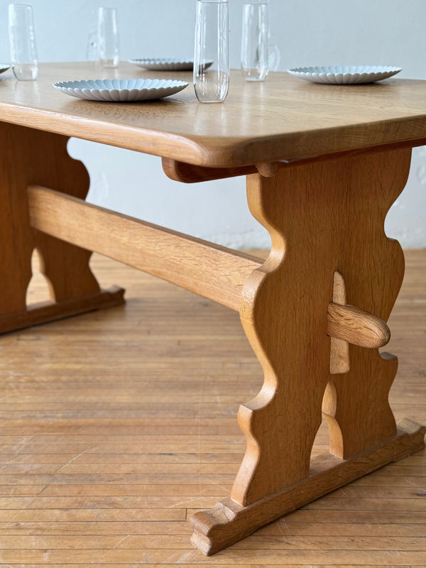 Oak Dining Table by Henning Kjaernulf