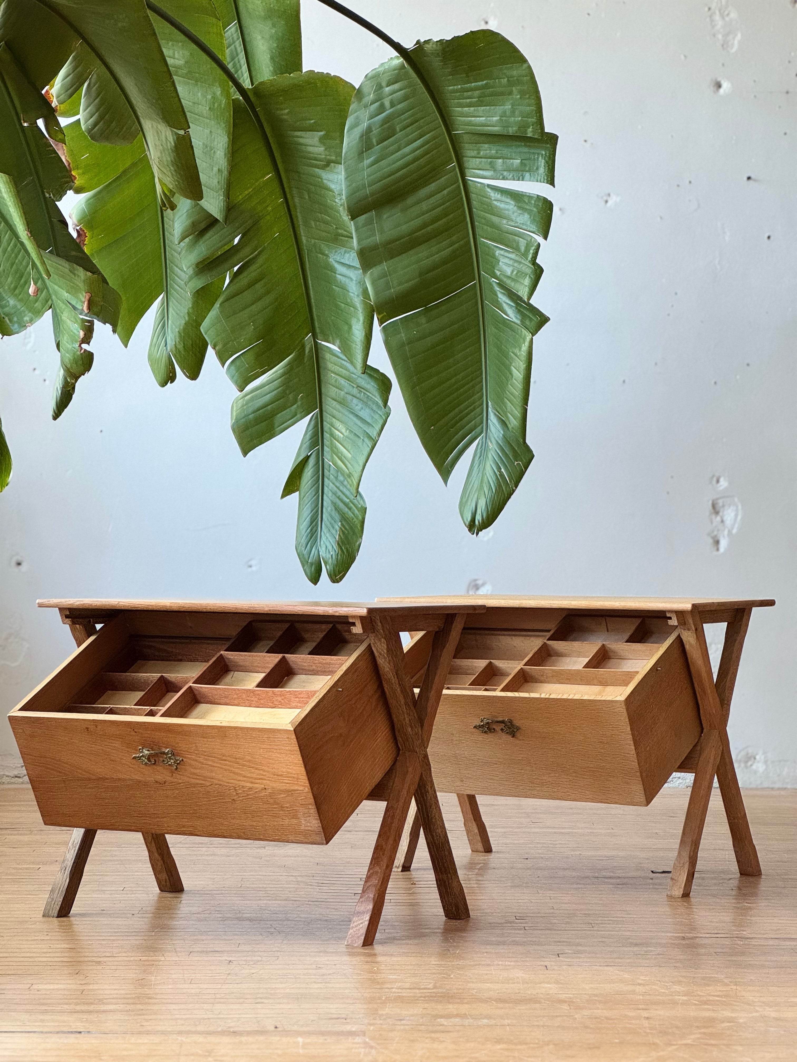 Danish Oak Sewing / Side Table #3381