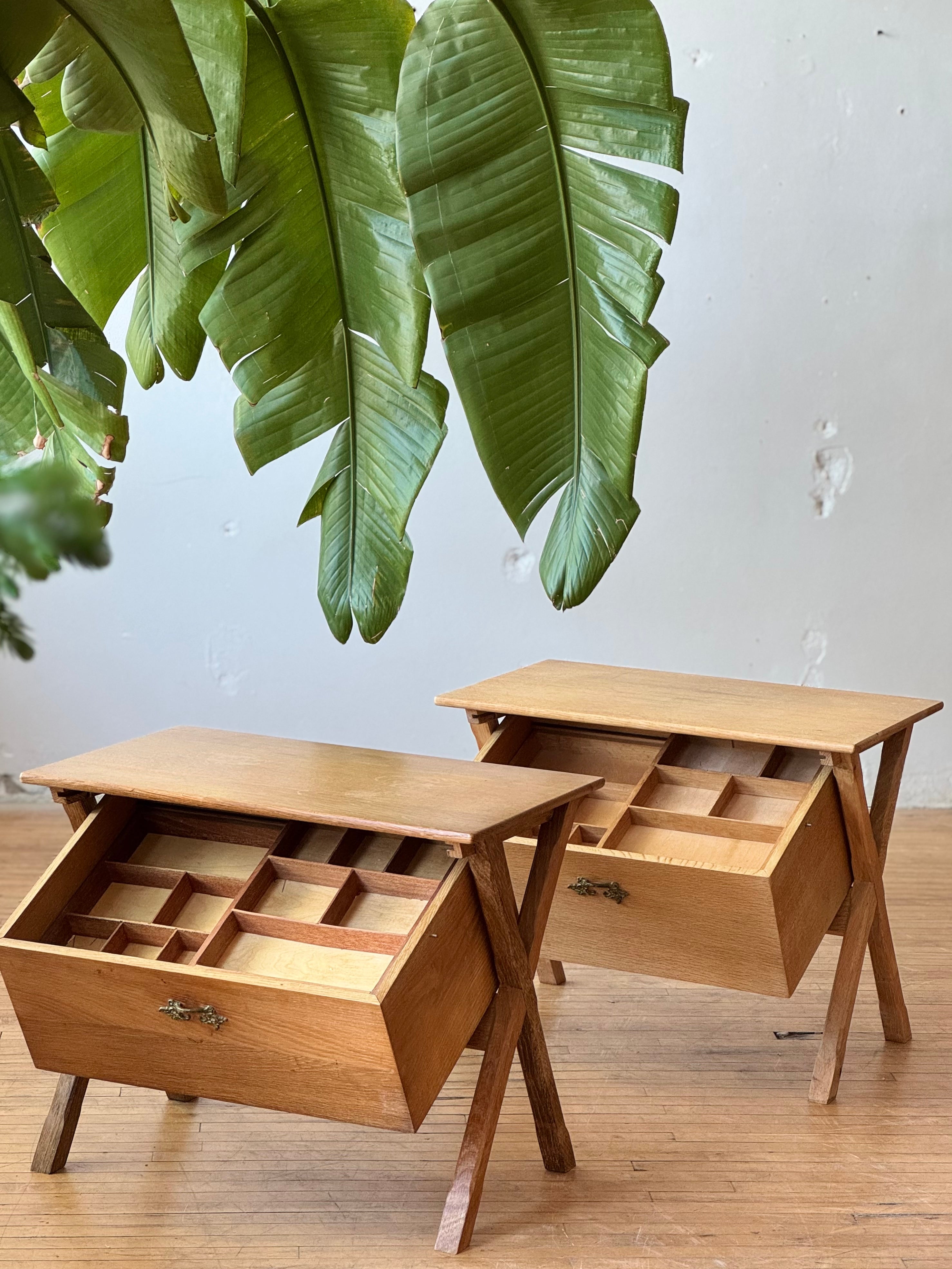 Danish Oak Sewing / Side Table #3381