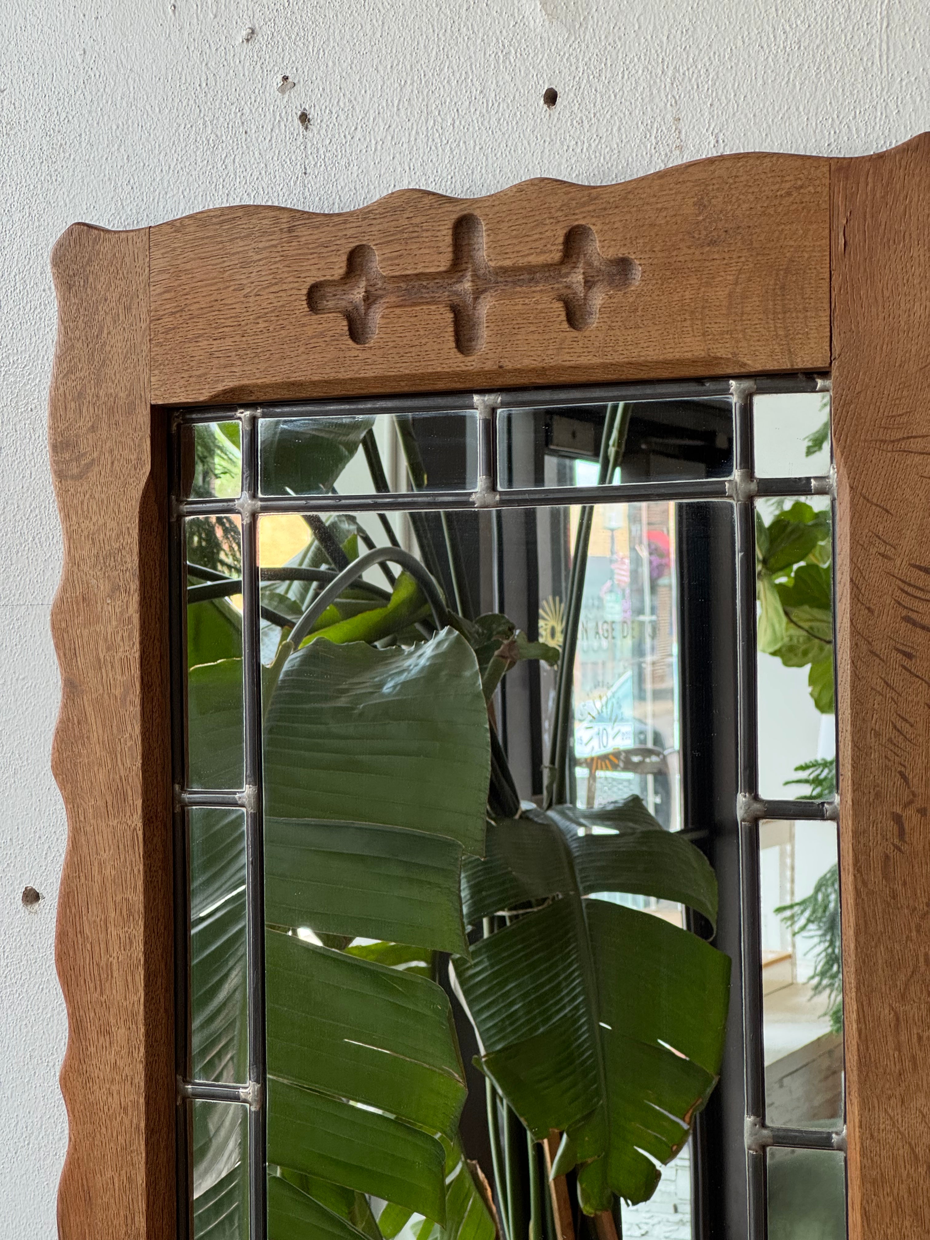 Oak & Glass Mirror #3371