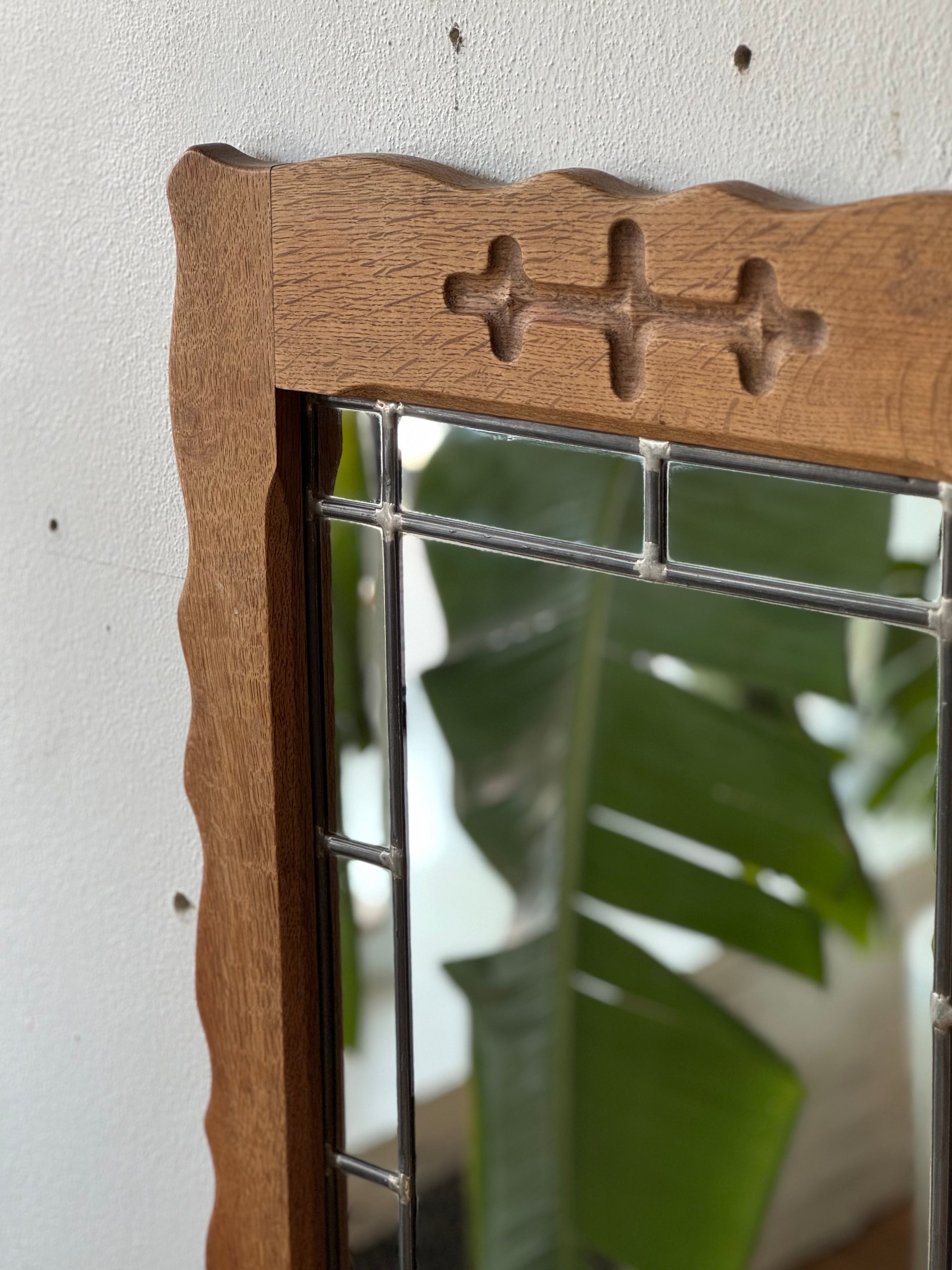 Oak & Glass Mirror #3371