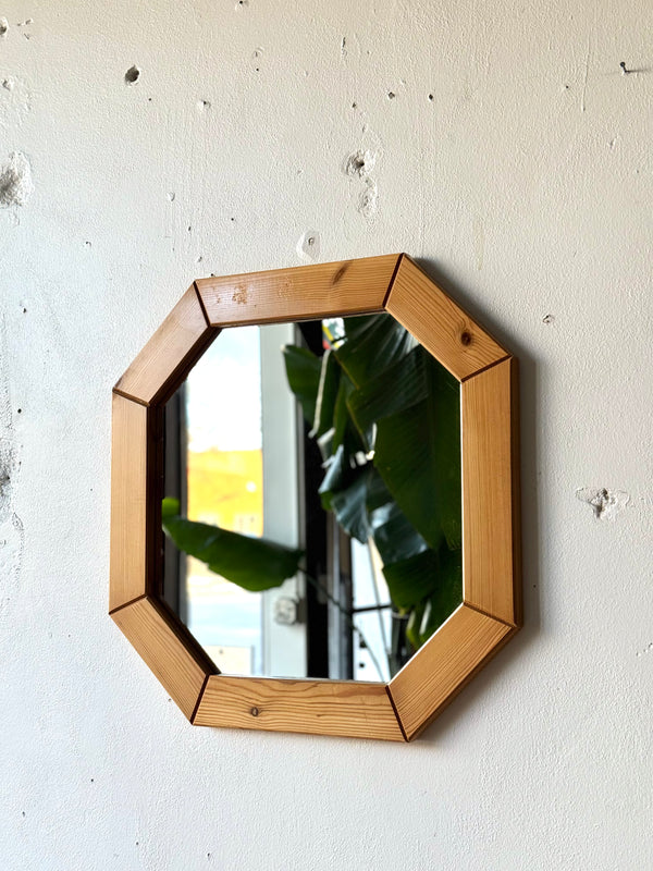 Danish Pine Octogon Mirror