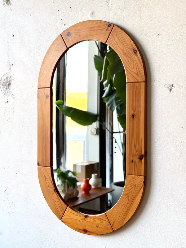 Danish Oval Pine Mirror