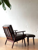 Teak Lounge Chair & Ottoman #176