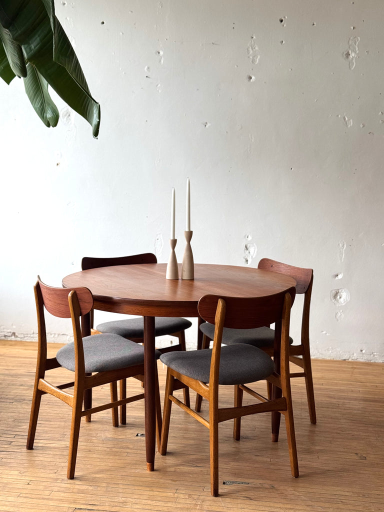 Round Danish Teak Dining Table