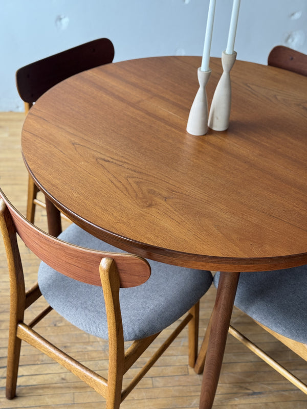 Round Danish Teak Dining Table