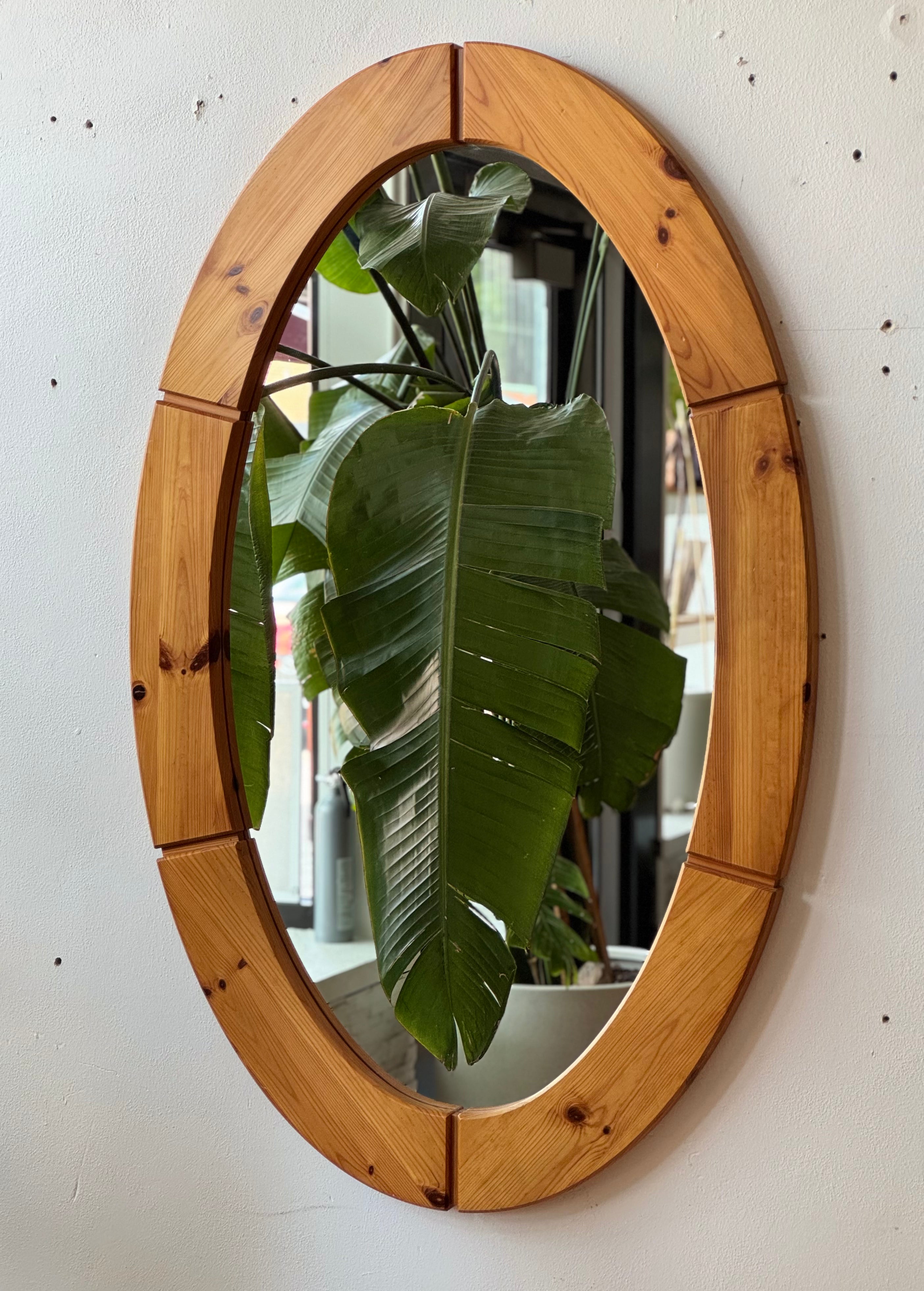 Swedish Pine & Glass Mirror #3303