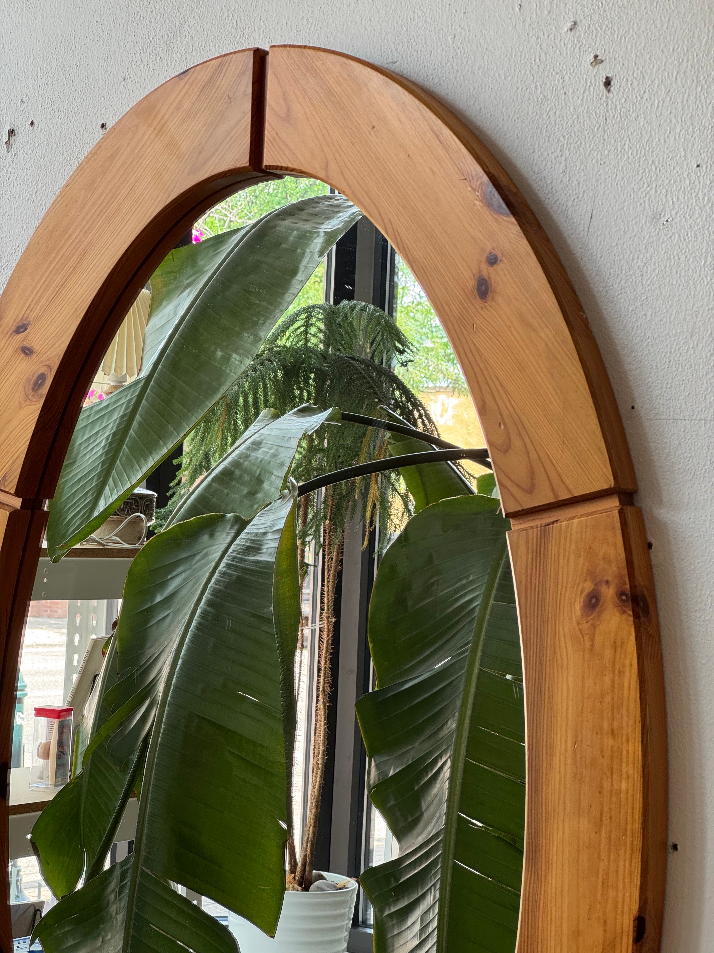 Swedish Pine & Glass Mirror #3303