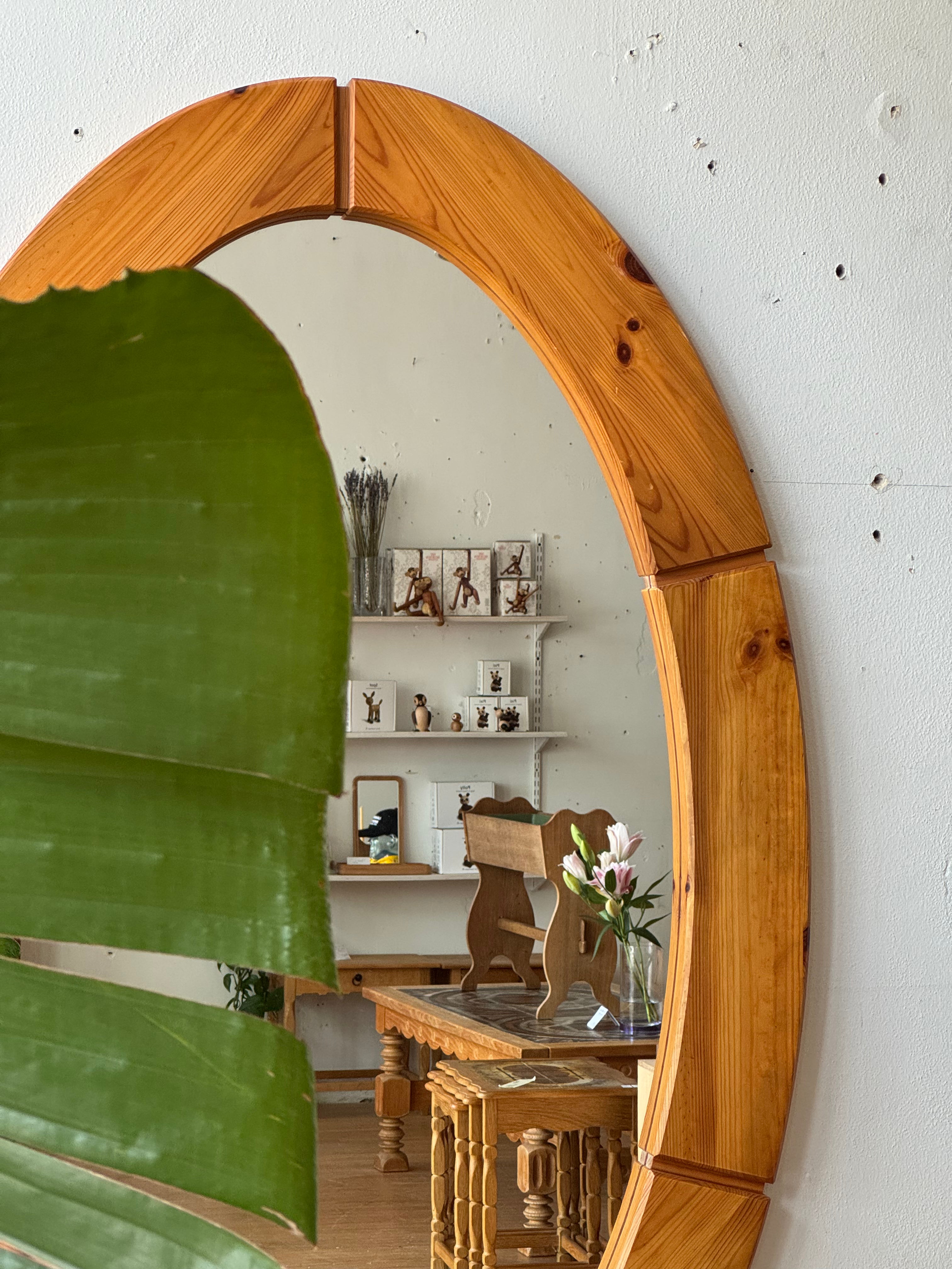 Swedish Pine & Glass Mirror #3303