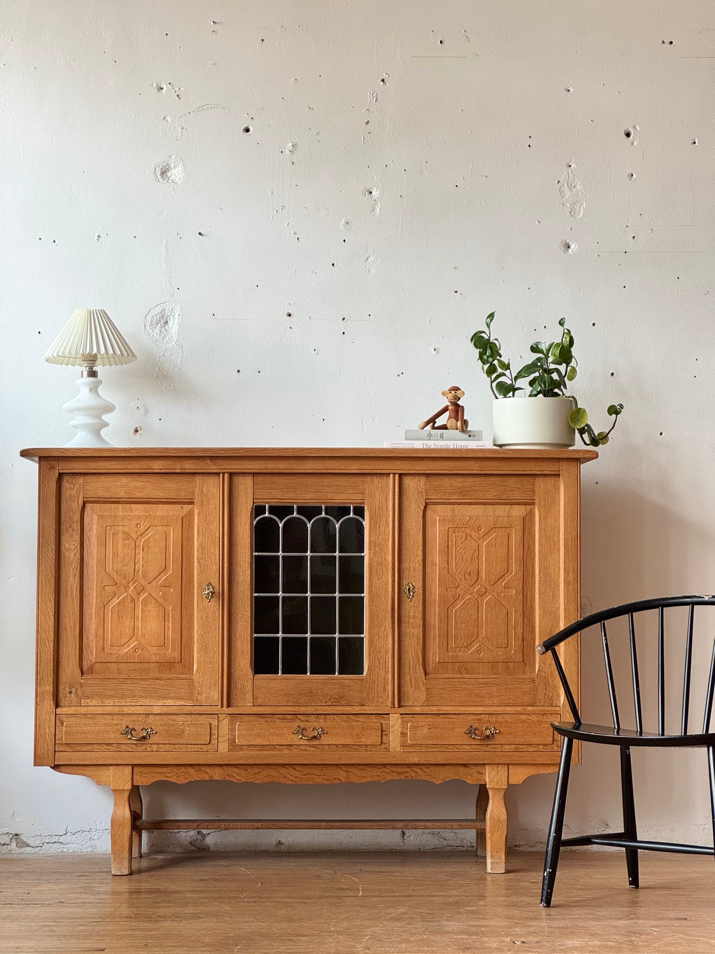 Oak & Glass Highboard by Henning Kjaernulf #3754