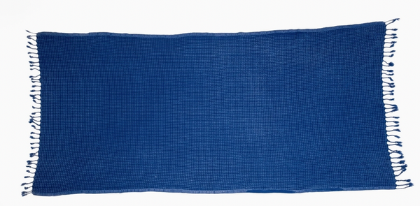 100% Cotton Turkish Stonewashed Hand Towel: Blue