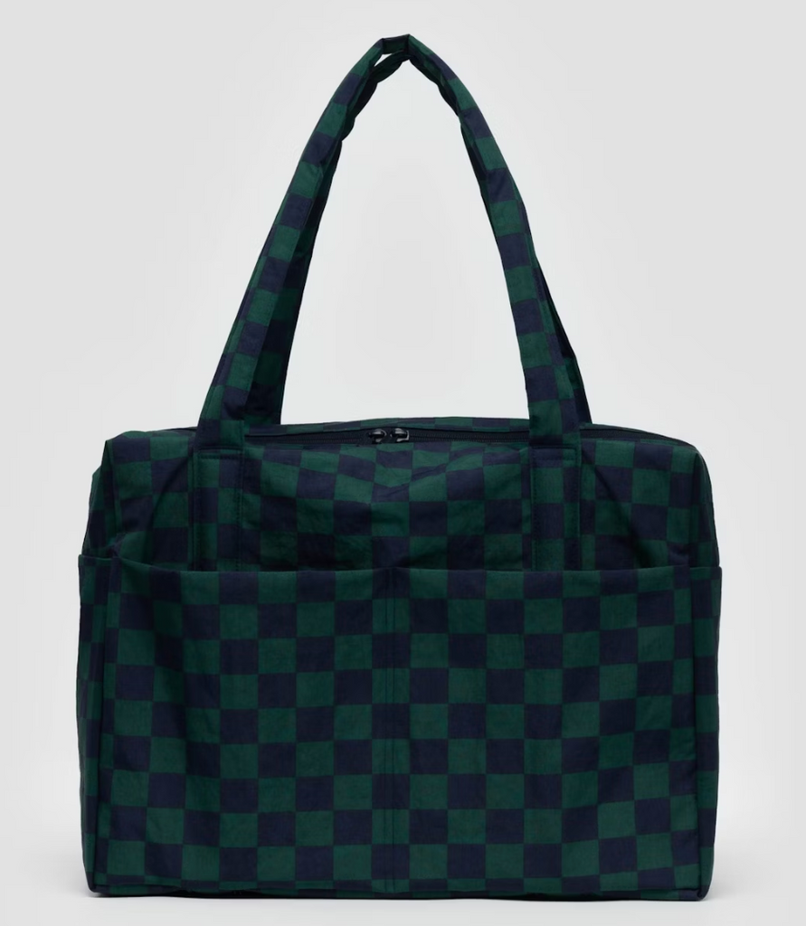 Cloud Carry On - Navy Green Check