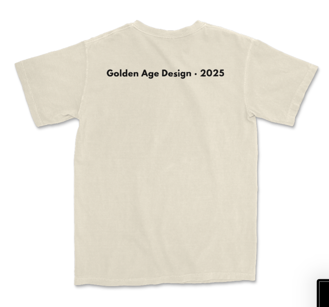 "A Pair of Swans" Screenprinted T-shirt: Cream