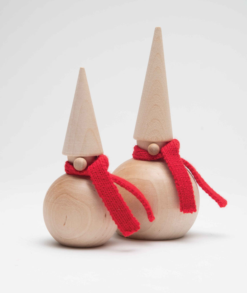 Tomte Nils and Magnus - Natural wood