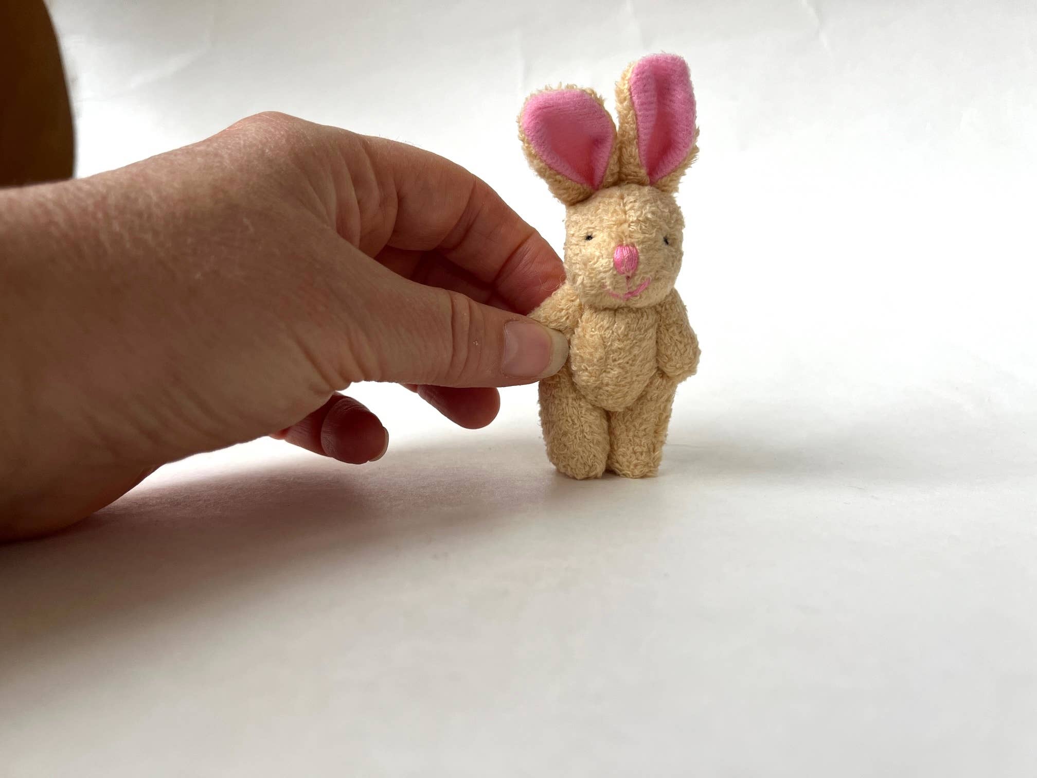 Mini Beige Soft Plush Bunny 
