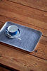 Linen Coated Tray (M) Grey White Stripe