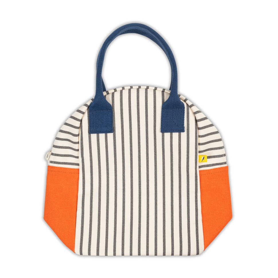 Pencil Stripe Nautical Zipper Lunch Bag