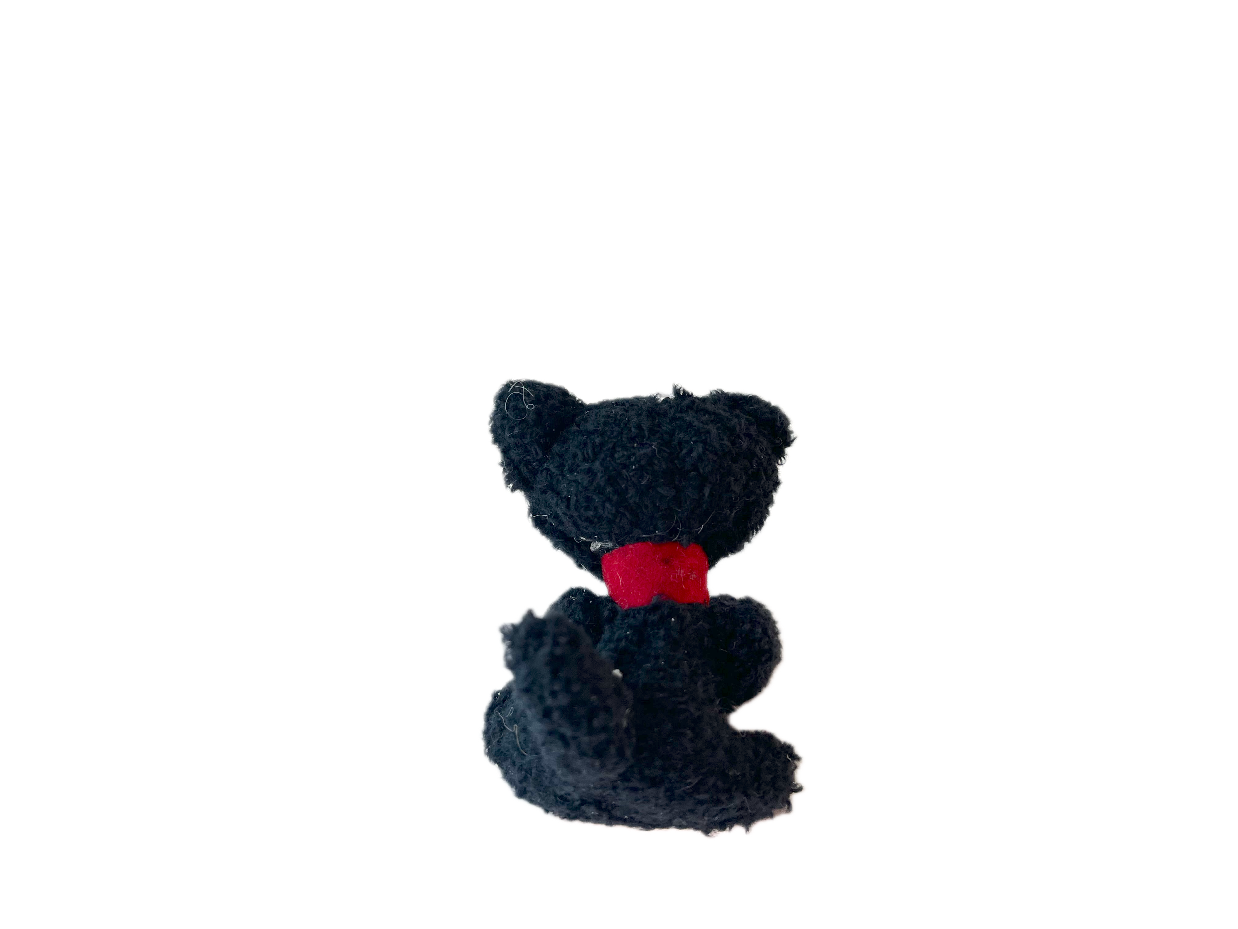 Mini Black Plush Kitty Cat