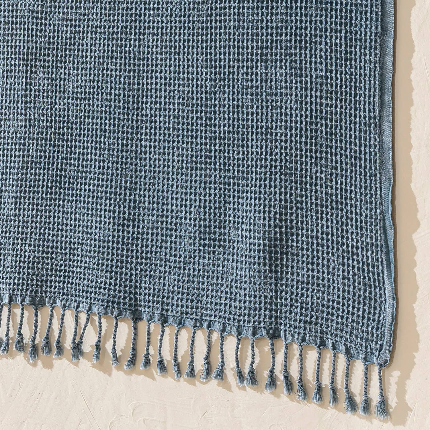 Stonewashed Waffle Beach Towel Turkish Hamam Fouta Vintage