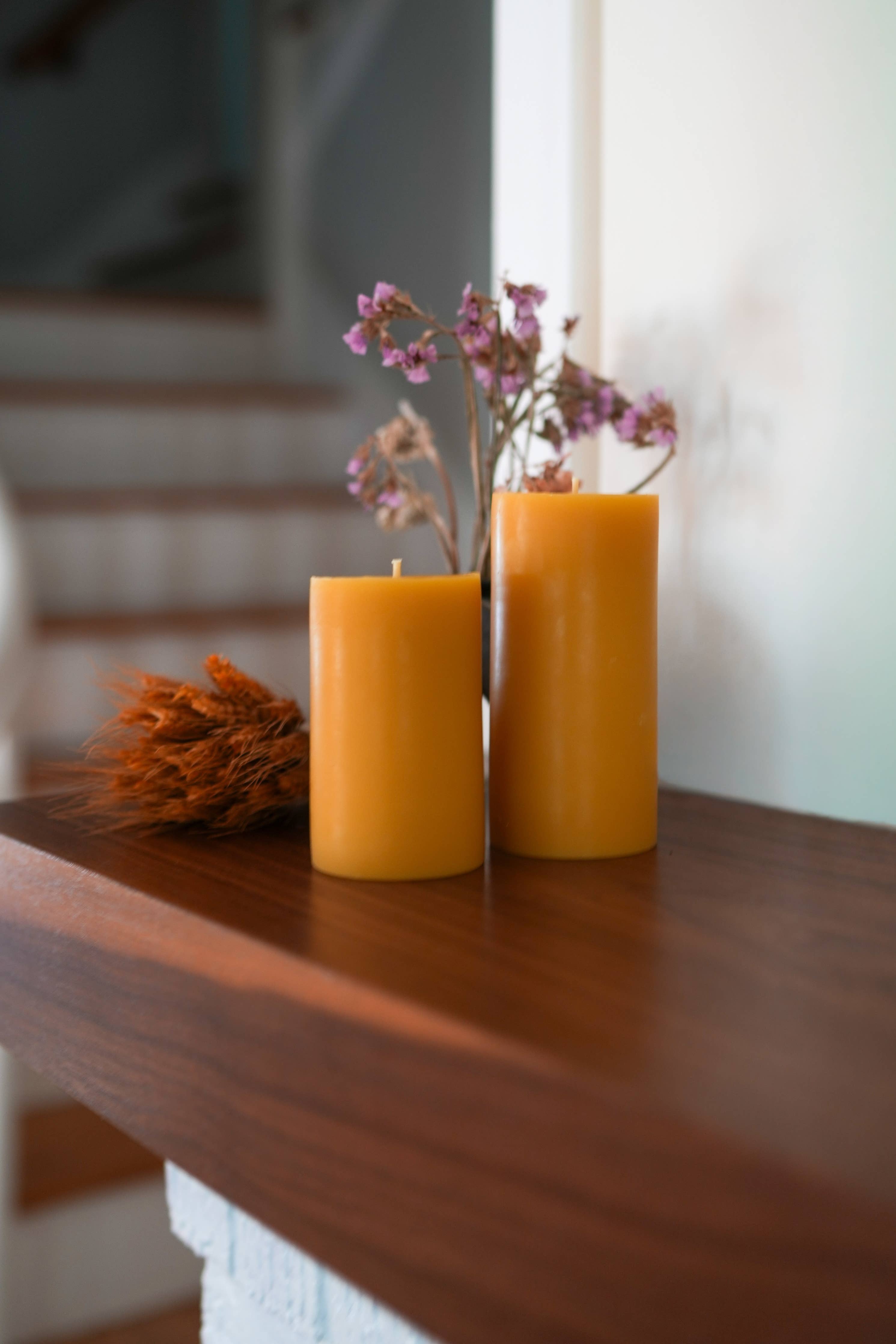 2.5" x 4.5" - Beeswax Pillar