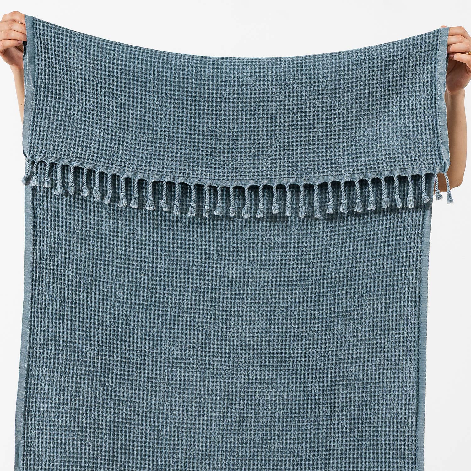 Stonewashed Waffle Beach Towel Turkish Hamam Fouta Vintage