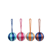 Stripe Bauble Ornaments 2" SET of 4 - Multi Colour
