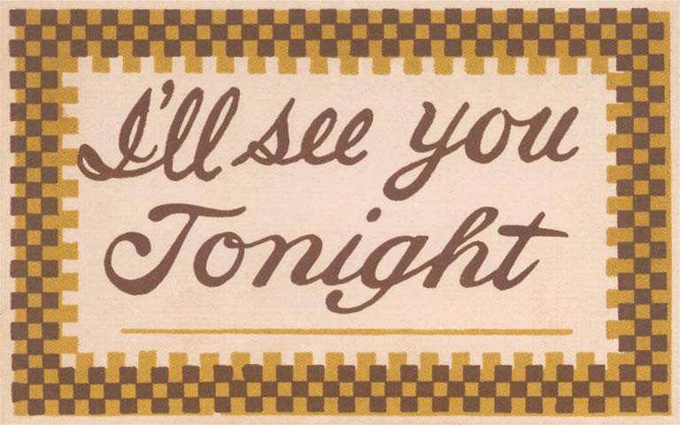 I'll See You Tonight Postcard