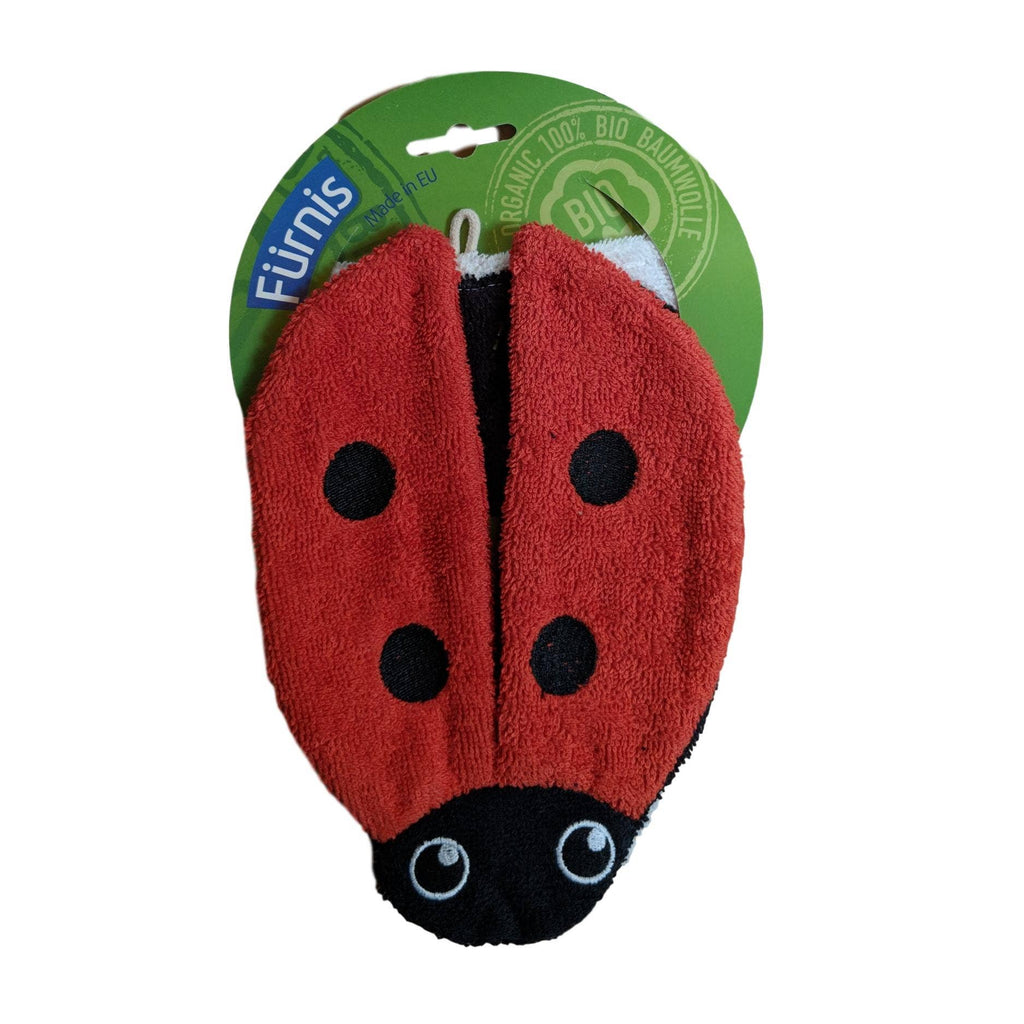 Organic Cotton Animal Washcloth - Ladybug: Child Size