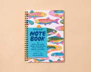 Letterpress A5 Spiral Notebook—Rainbow Trout