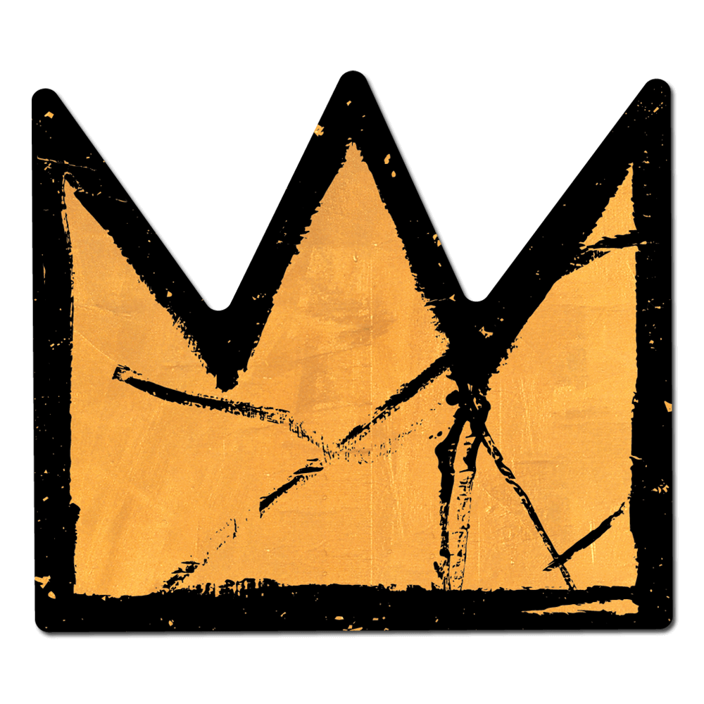 Gold Crown by Basquiat Sticker